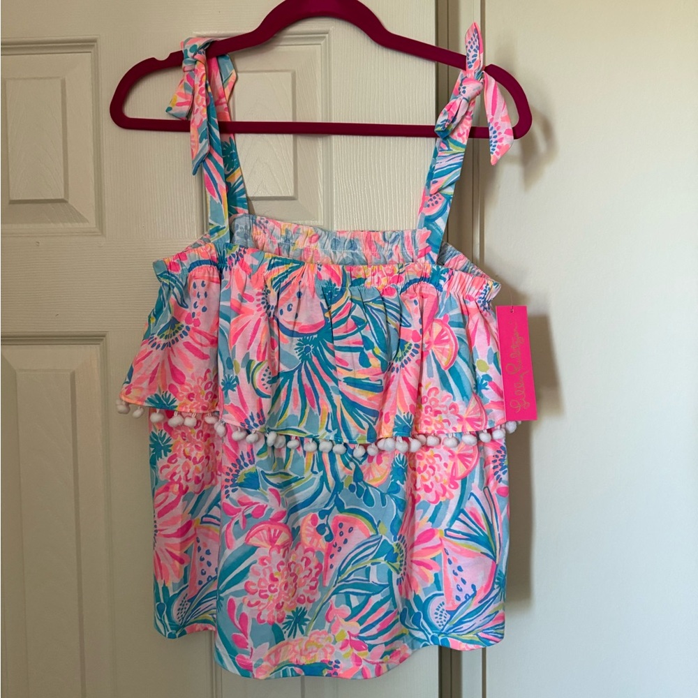 Lilly Pulitzer Benita Top - Multi Tropical Punch
